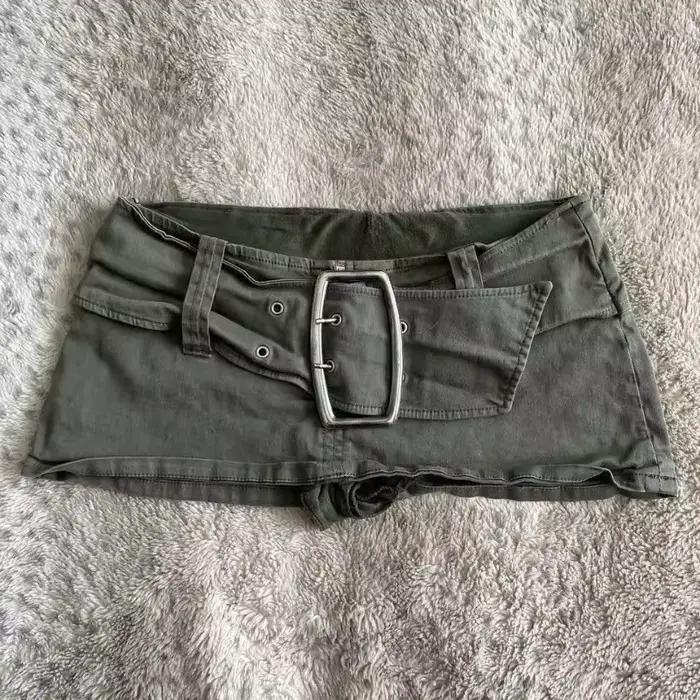 American Vintage Spice Girl femmes jupes courtes Stragiht Y2k lourd gothique mode haute rue Sexy Shorts Jupe Harajuku Jupe
