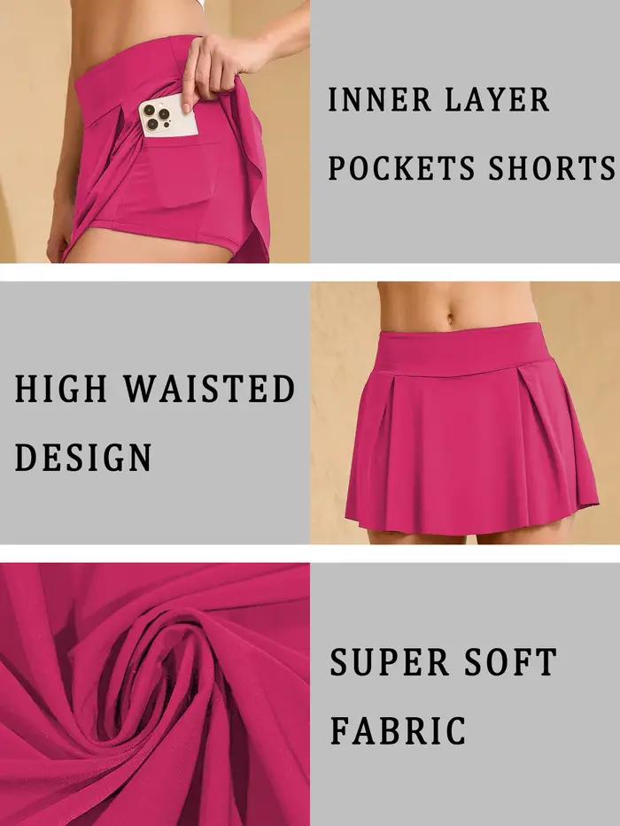Jupe de tennis double couche pour femmes
