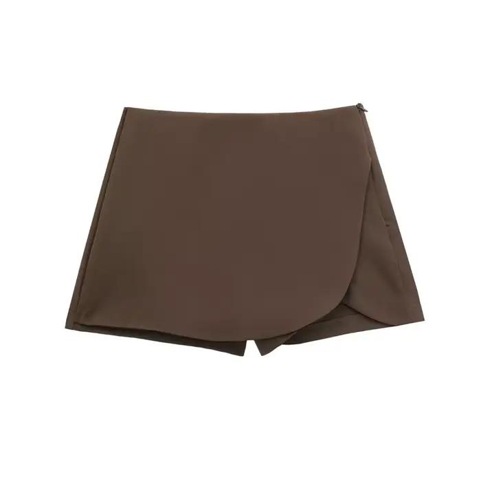 Mini jupe noire asymétrique pour femme
