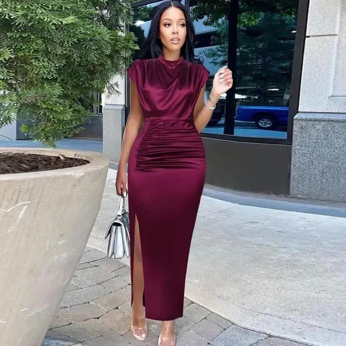 Robes bordeaux grande taille 4XL