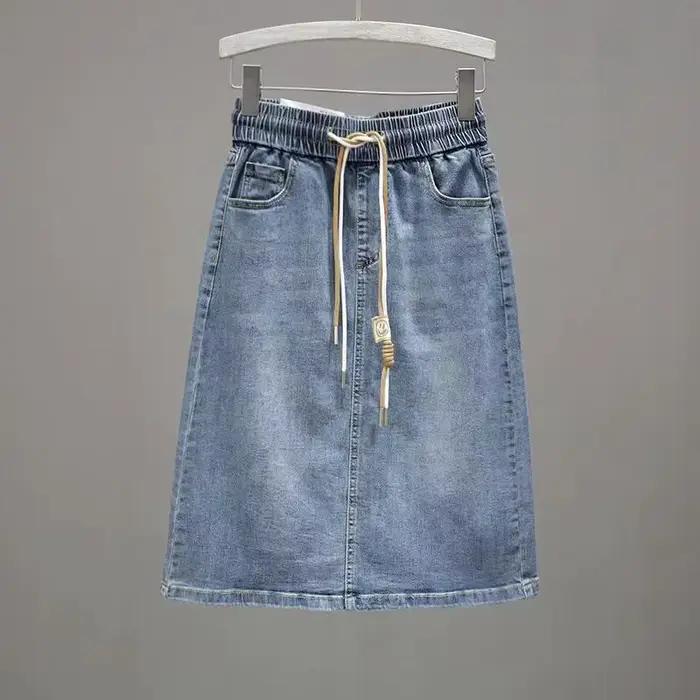Jupe en jean élastique pour femme