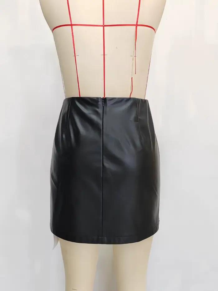 2025PU – jupe en cuir pour femmes