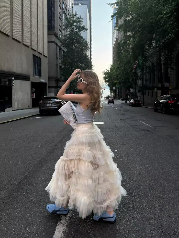 Jupe en tulle à plusieurs couches