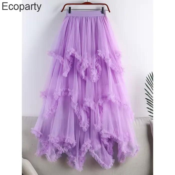 Jupe longue en tulle pour femme