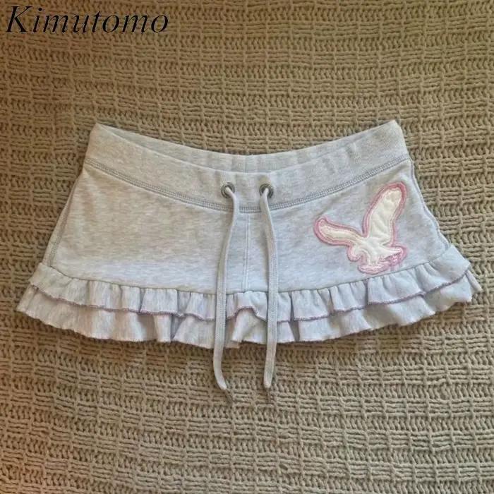 Mini-jupe Kimutomo style vintage avec volants patchwork sexy mode Y2k esthétique Harajuku grunge gothique pour femmes occasions spéciales