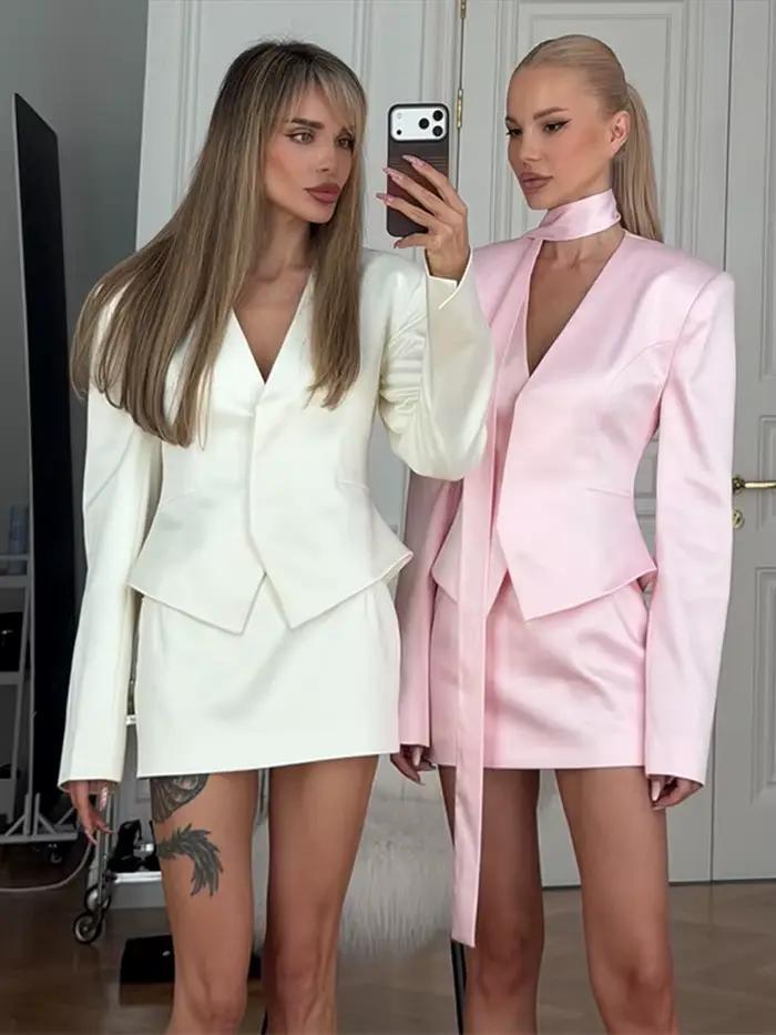 Ensemble jupe et haut imprimé sexy pour femme