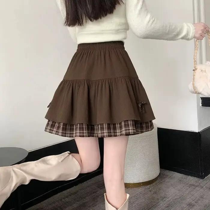 Jupe-short plissée noire pour femme
