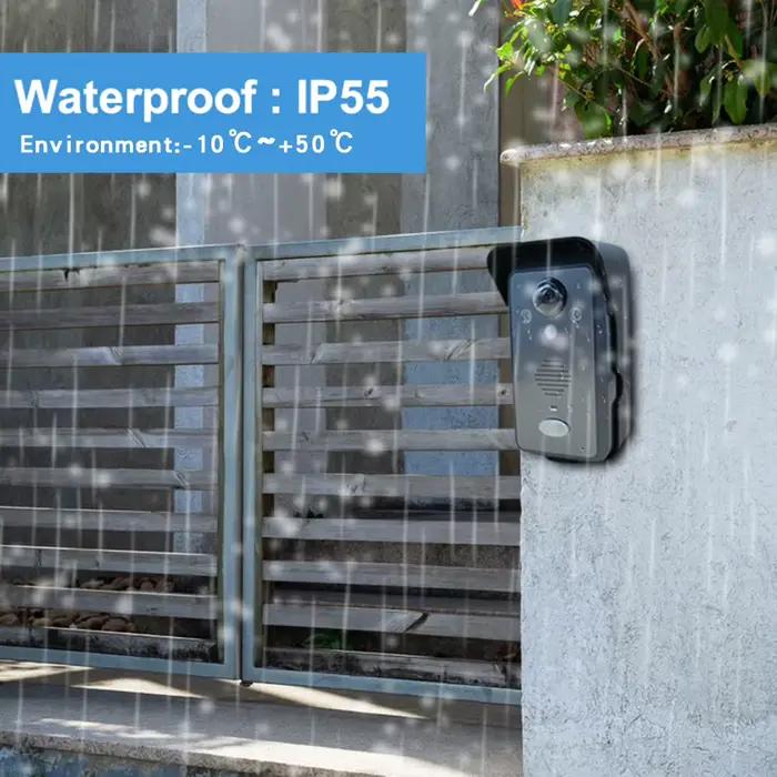 Interphone intelligent sans fil ANJIELO, vidéophone extérieur Wi-Fi, caméra de sonnette vidéo Wi-Fi pour appartement, appel Tuya