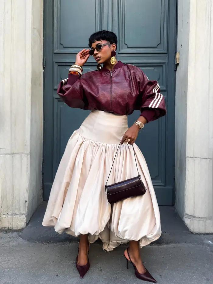 Jupes longues asymétriques beiges tendance