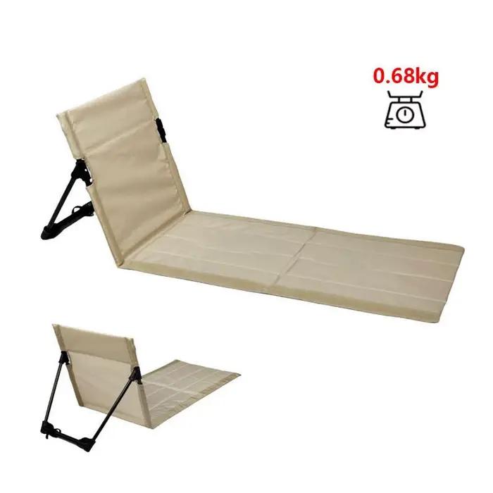 Chaise de plage pliable, tapis de relaxation, siège de sol portable avec dossier, siège bas pour bronzer, pour adultes, pelouse, jardin, randonnée