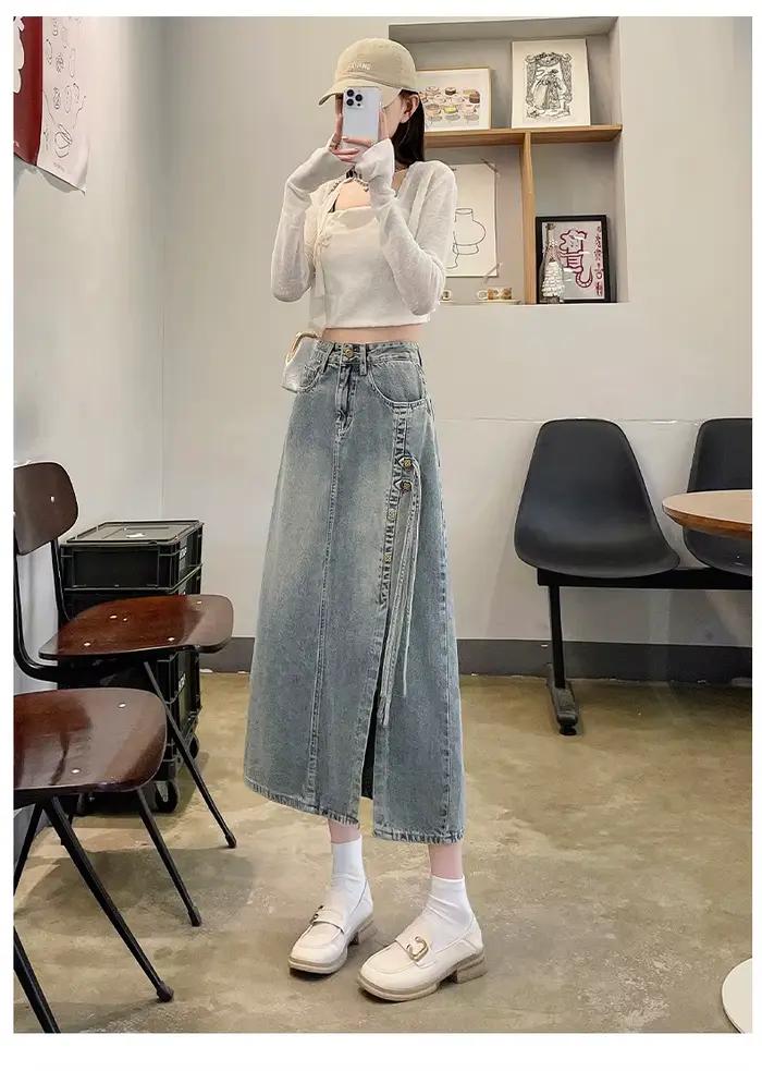 Nouvelle jupe en jean chinoise pour femme