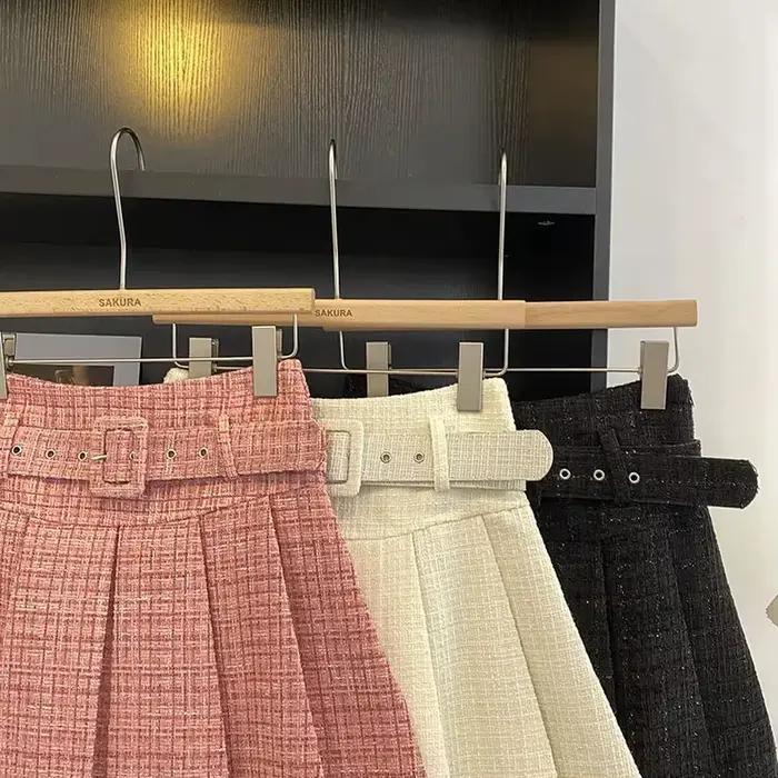 Mini jupe trapèze taille haute pour femmes