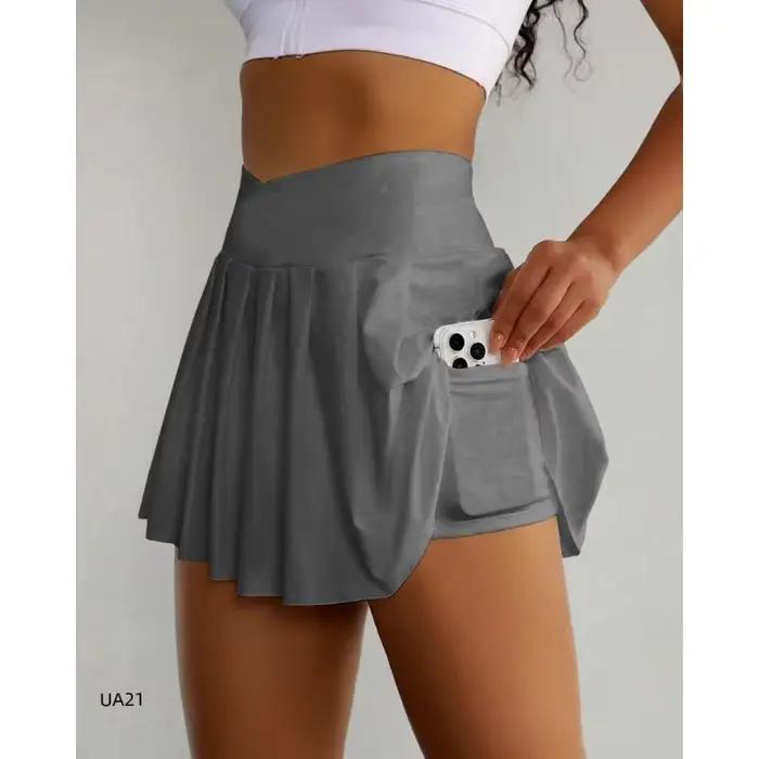 Nouvelle jupe plissée taille haute pour femme