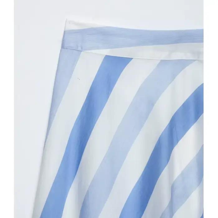 Jupe midi rayée pour femme