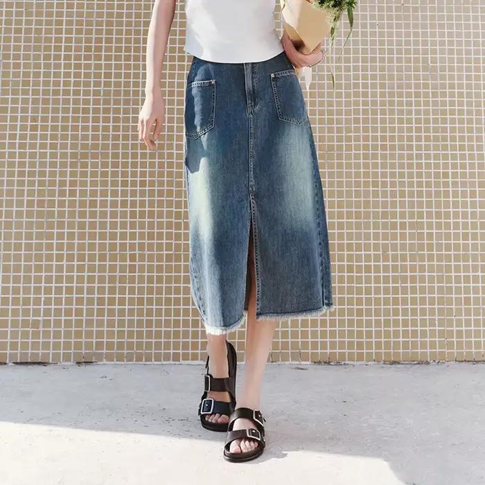 Jupe longue en jean Semir pour femme