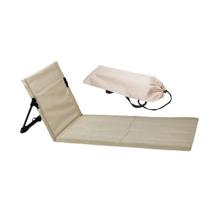 Chaise de plage pliable, tapis de relaxation, siège de sol portable avec dossier, siège bas pour bronzer, pour adultes, pelouse, jardin, randonnée