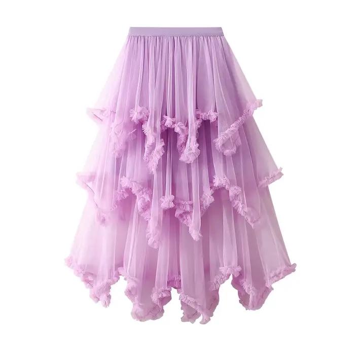 Jupe d'été en tulle pour femme