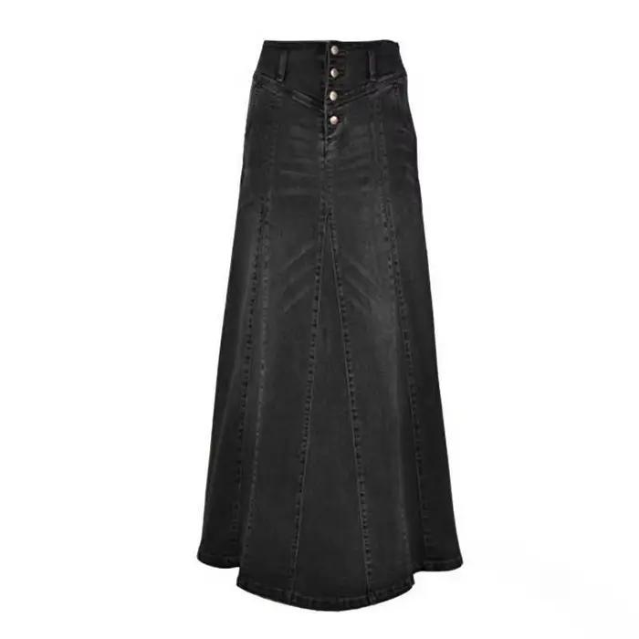 Jupe en jean Vintage taille haute pour femmes
