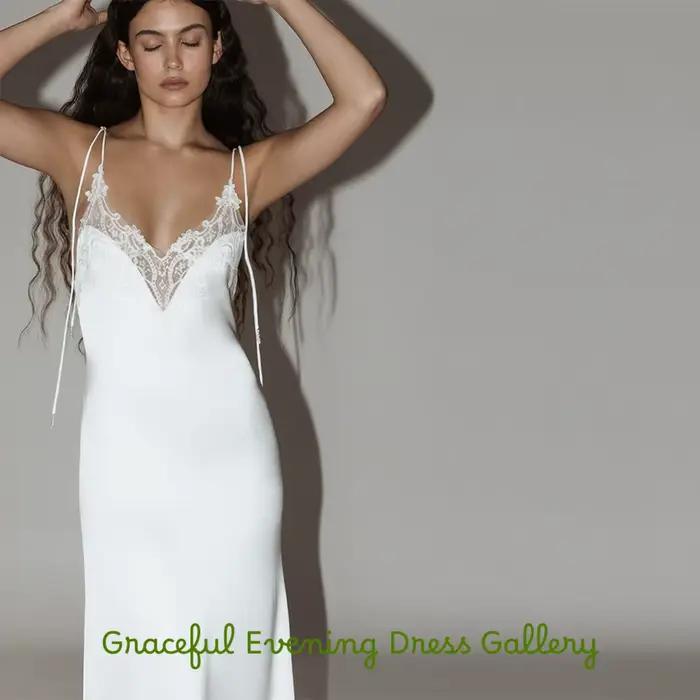 Robe de soirée classique en satin blanc