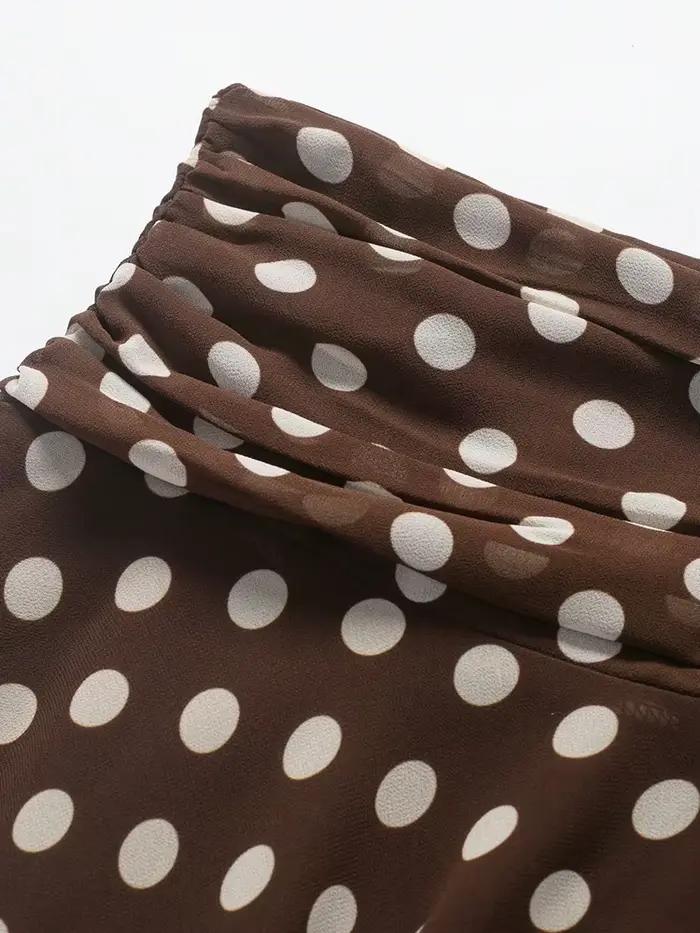 Jupe asymétrique à pois pour femmes