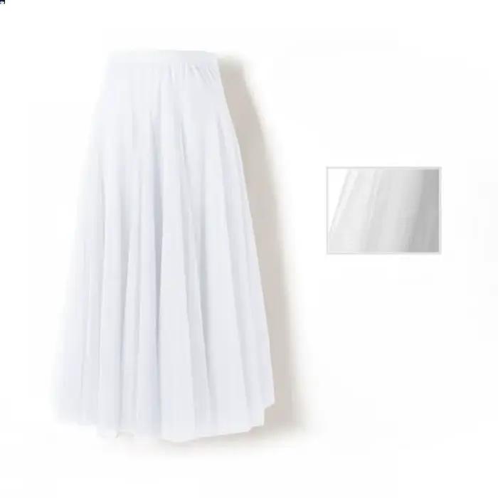 Jupe plissée évasée en maille pour femme