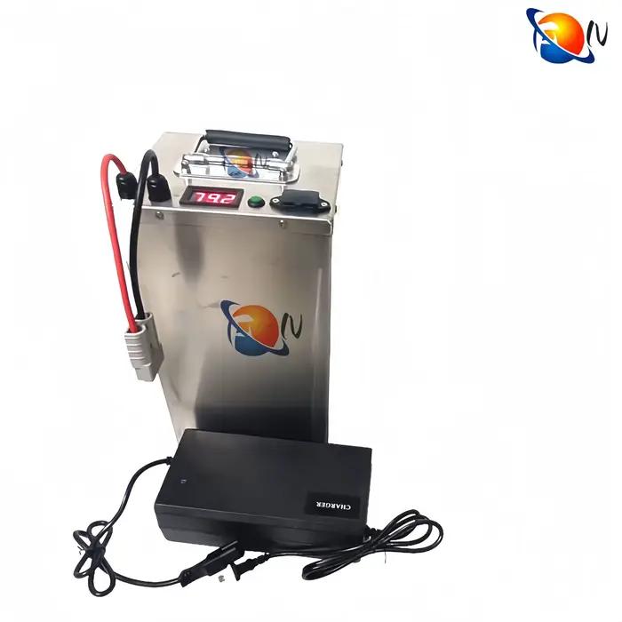 Batterie Lifepo4 48V, 20Ah, 30Ah, avec BMS, longue durée de vie, pour tricycle électrique 2000W, avec chargeur