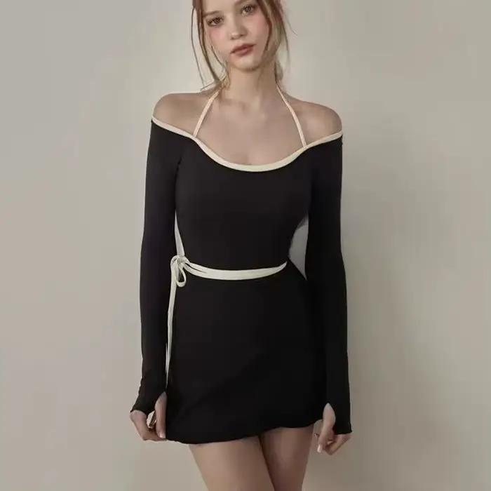 Maillot de bain une pièce amincissant à manches longues pour femme