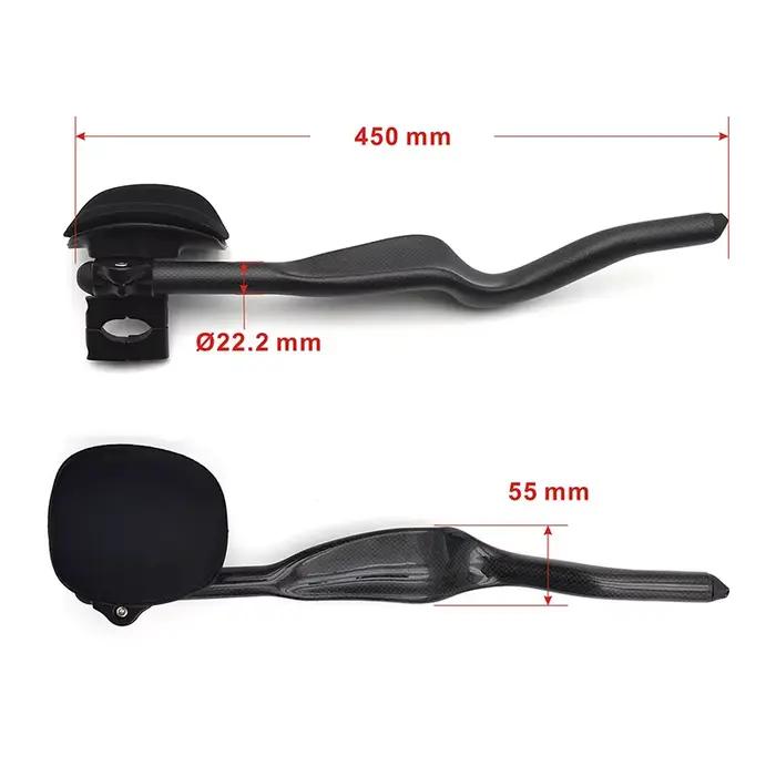 Vélo de route Triathlon temps d'essai 3K repose-vélo entièrement en carbone guidon TT 35 °   Pour extension de guidon Aero avec clip