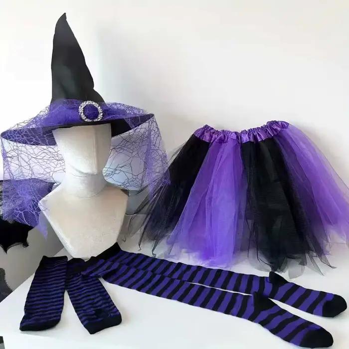 Jupe Tutu de sorcière d'halloween pour filles