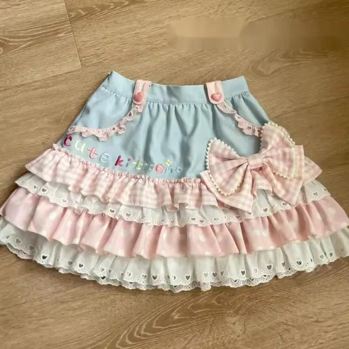 Jupe courte Y2K Harajuku mignonne et douce