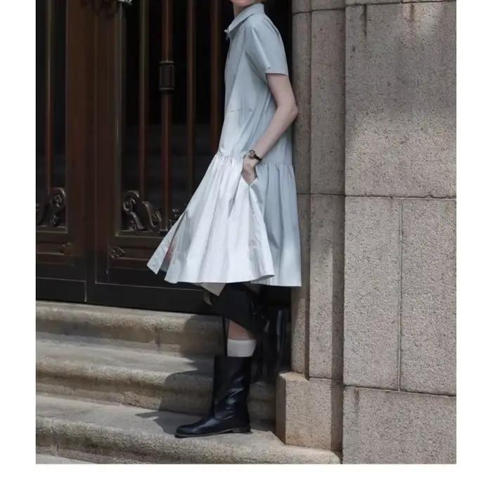 Robe chemise 2026, été, coupe ajustée, robe longue pour femmes