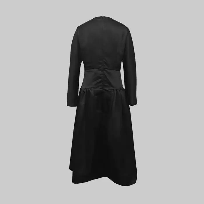 Robe longue noire Simple pour femmes