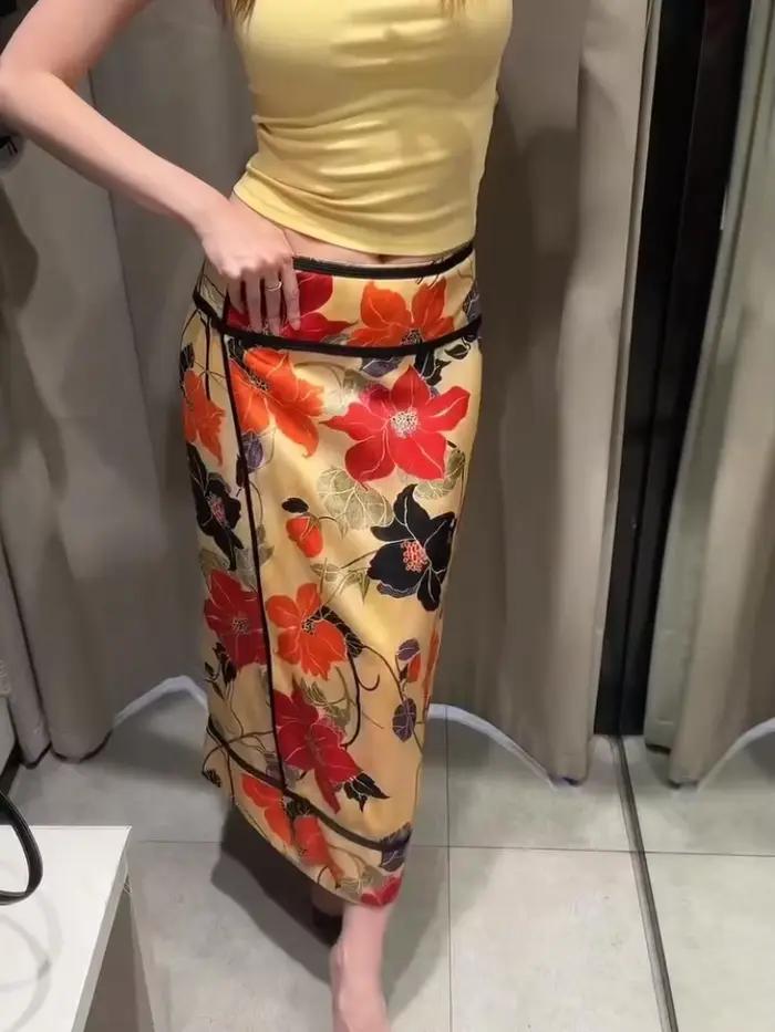Jupe imprimée pour femme