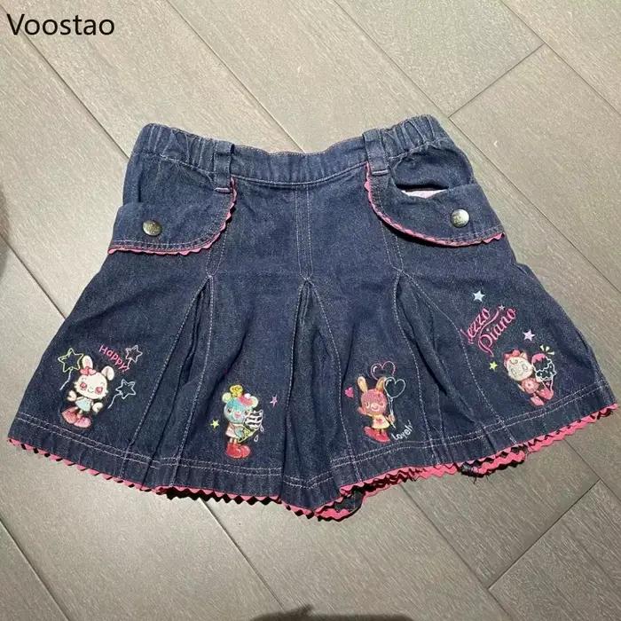 Jupe en jean de style Lolita pour femme