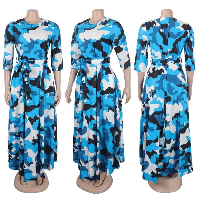 Robe de soirée de bal imprimée Camouflage