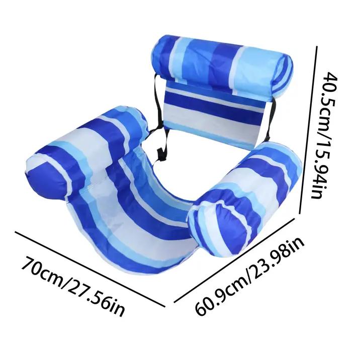 Fauteuil flottant gonflable pour piscine, hamac aquatique, chaise inclinable avec dossier pliable et siège en maille pour adultes et enfants, idéal pour la rivière, le lac et les moments de détente es