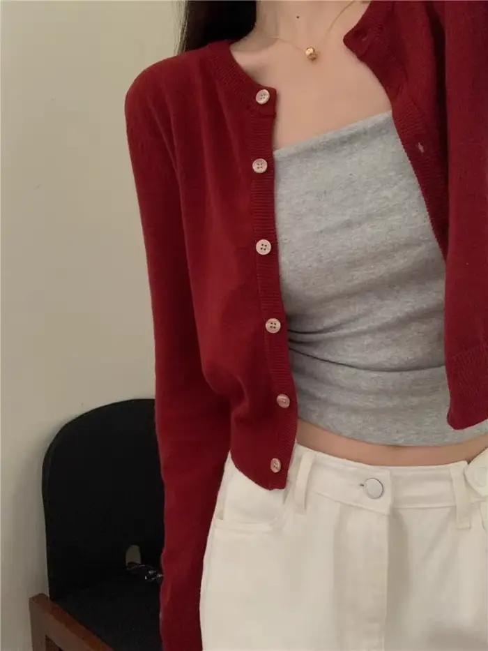 Cardigan élégant à manches longues pour femme