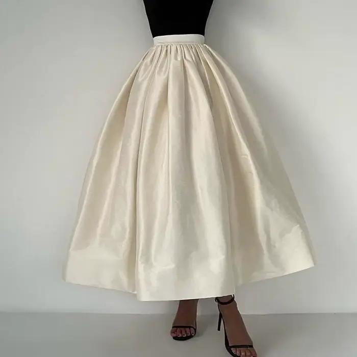 Jupe longue évasée taille haute