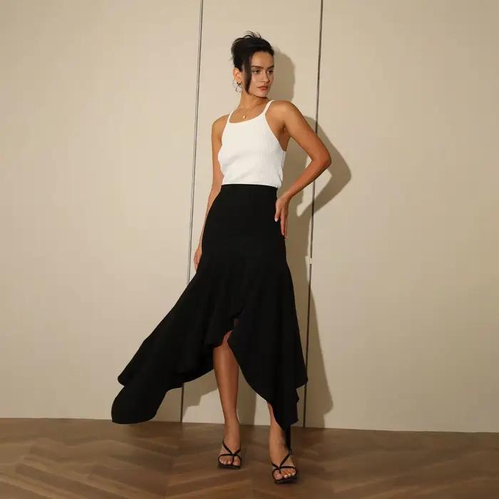 Jupe taille haute pour femme