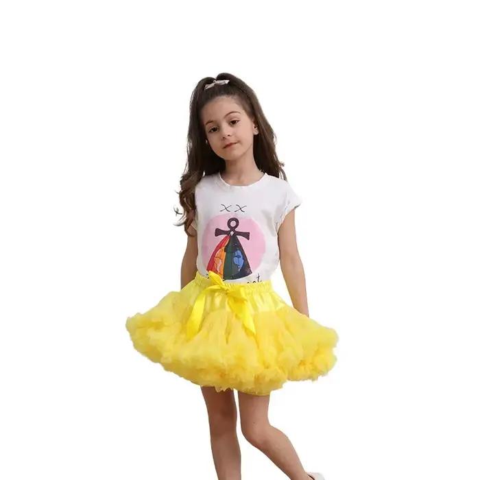 Jupe Tutu luxuriante pour petites filles, jupes bouffantes en Tulle pour filles de 1 à 15 ans, vêtements de princesse de fête pour nouveau-né