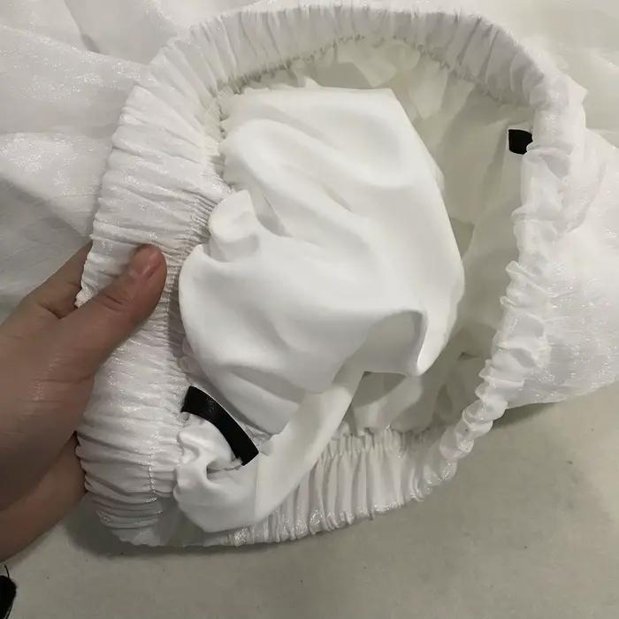 Jupe longue en mousseline de soie pour femmes, taille haute, longueur au sol, à volants, blanc, été, style Boho Maxi