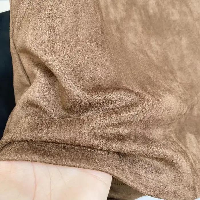 Jupe marron pour femme, nouvelle collection automne-hiver, taille basse, coupe trapèze, anti-transparence, courte