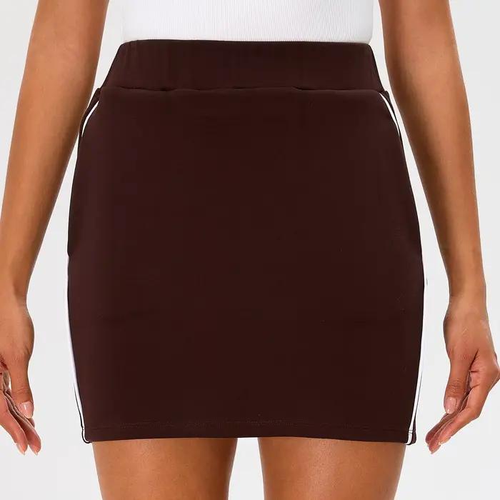 Jupe Miketi Femme Élasthanne Nylon Coton Courte Taille Haute Yoga Fitness Course à Pied Occasions Spéciales