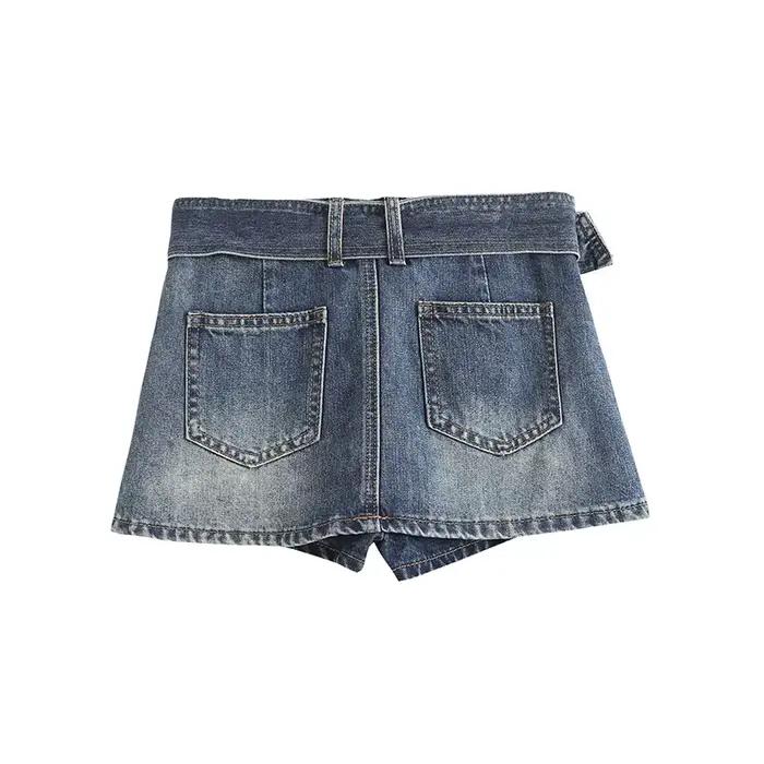 Jupe courte en jean pour femme