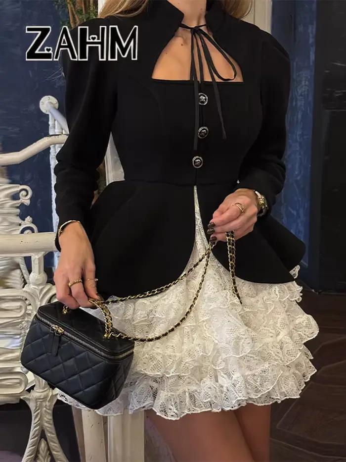 Ensemble jupe et blazer sexy pour femme