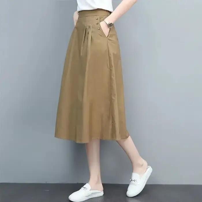 Jupe trapèze de style coréen pour femmes