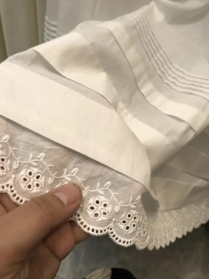 Jupe en dentelle épissée tempérament français