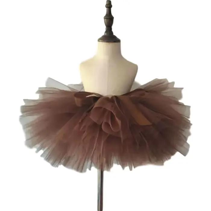 Jupe tutu couleur marron café pour enfants