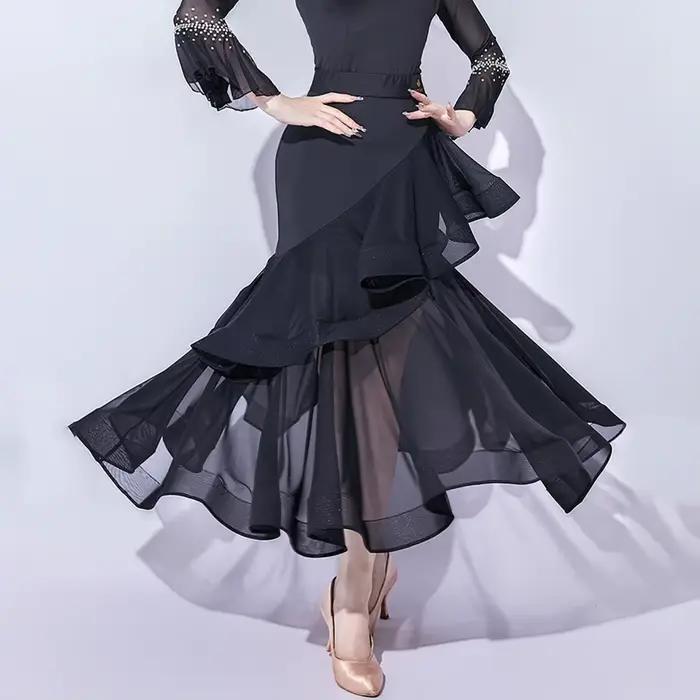 Jupe de danse de salon rouge