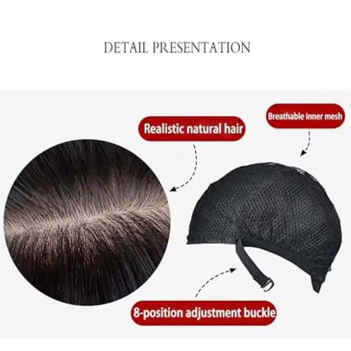 Perruque longue et lisse pour femmes, tenue quotidienne, avec frange courte, fil haute température, cheveux naturels haute densité